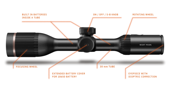 HARPIA 50 MAX Thermal Sight, 640x512px, 2.7-21.6x
